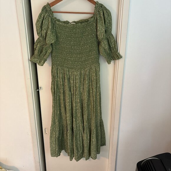 Dôen Colette Dress in Green Garden Bloom Size L - Picture 11 of 16